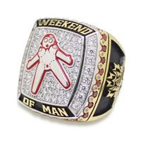 Weekend Of Man Personalized ring